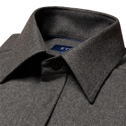 Eton Wool-Cashmere Flannel Overskjorte