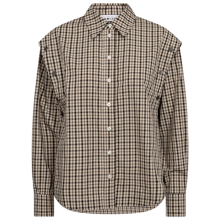 Haute L´amitié Ruby Check Button Sleeve Skjorte