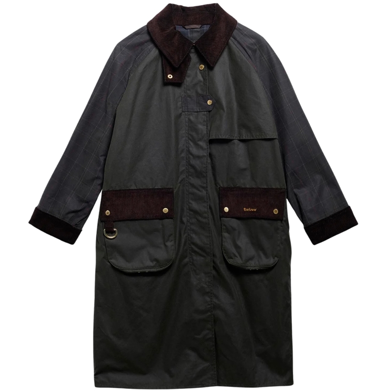Barbour Kirklees Checked Waxed Jakke