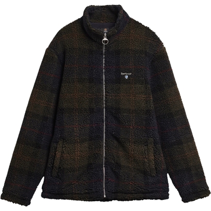 Barbour Tartan Sherpa Fleece Jakke