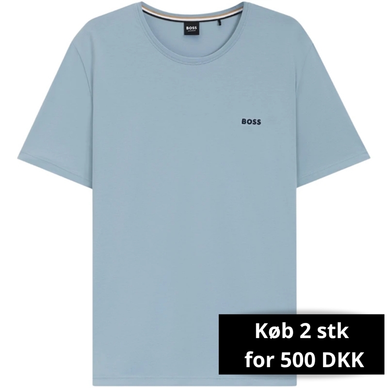 Boss Men Black Stretch-Cotton T-shirt