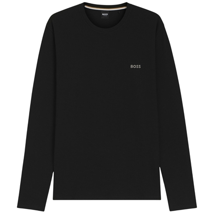 Boss Men Black Waffle LS T-shirt