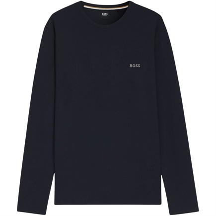 Boss Men Black Waffle LS T-shirt