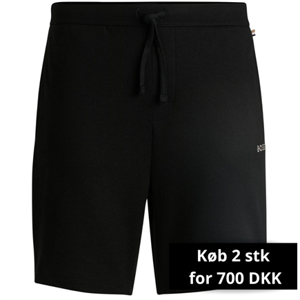 Boss Men Black Waffle Shorts