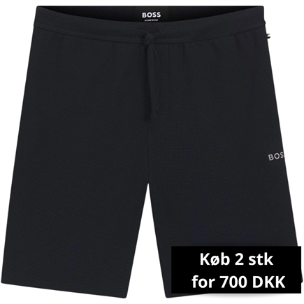 Boss Men Black Waffle Shorts
