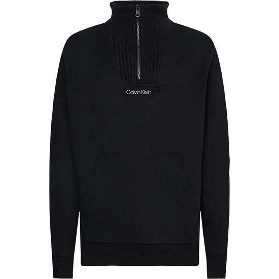 Calvin Klein Rib Detail Quarter Zip Sweatshirt