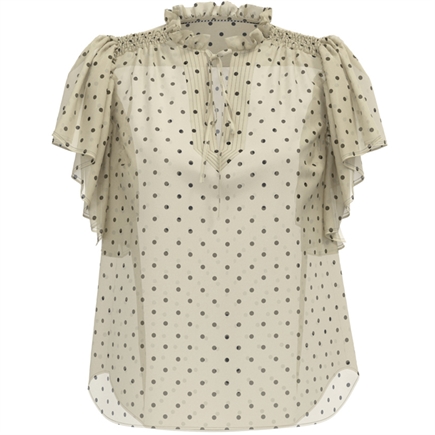 Co'couture Dionne Dot Frill Top