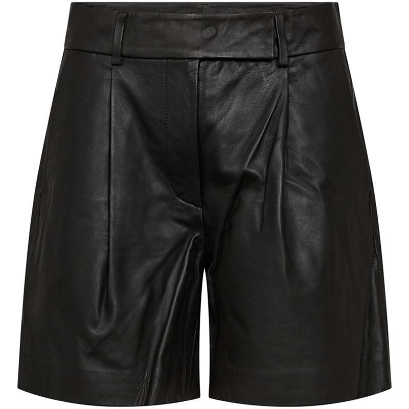 Co\'couture Phoebe Leather Pleat Shorts