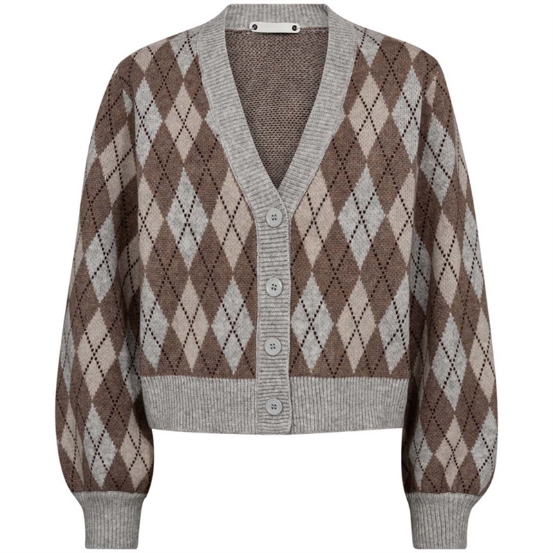 Co\'couture Row Check Cardigan