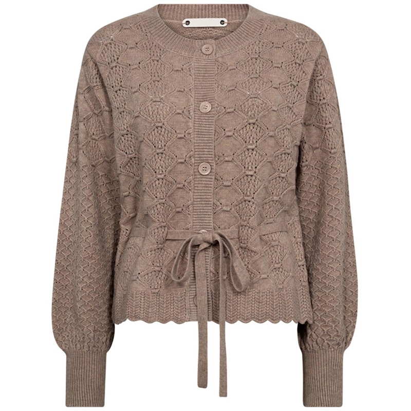 Co\'couture Row Pointelle Tie Cardigan