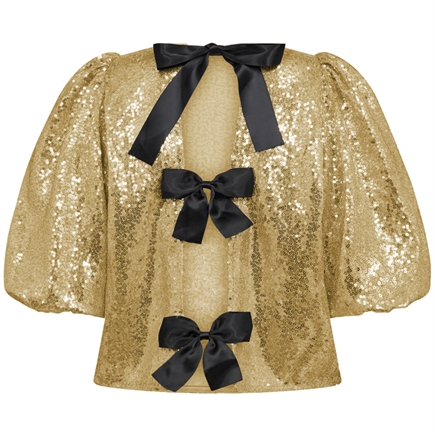 Co\'couture Stevie Sequin Bow Bluse