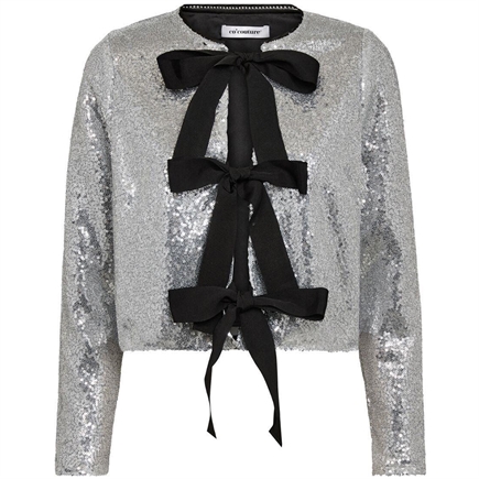 Co'couture Stevie Sequin LS Bow Bluse