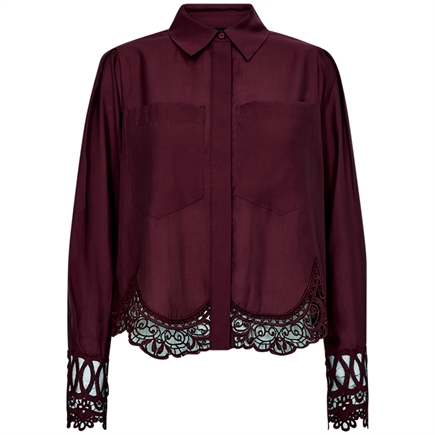 Copenhagen Muse Molly Cropped Lace Skjorte