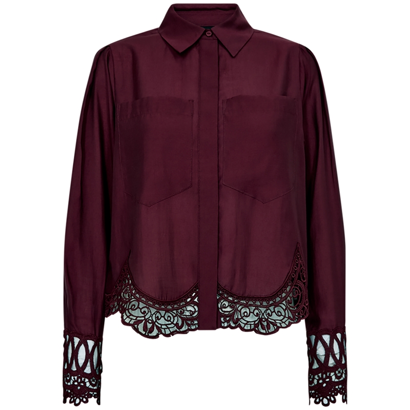 Copenhagen Muse Molly Cropped Lace Skjorte