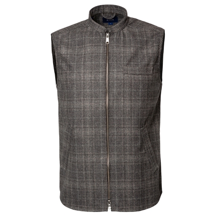 Eton Check Wool-Cashmere Flannel Vest