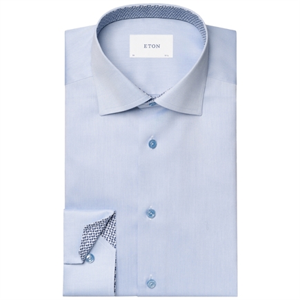 Eton Contemporary Signature Twill Geometric Effect Skjorte