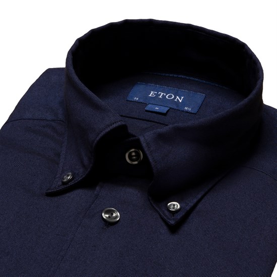 Eton Cotton –Tencel Flannel Skjorte