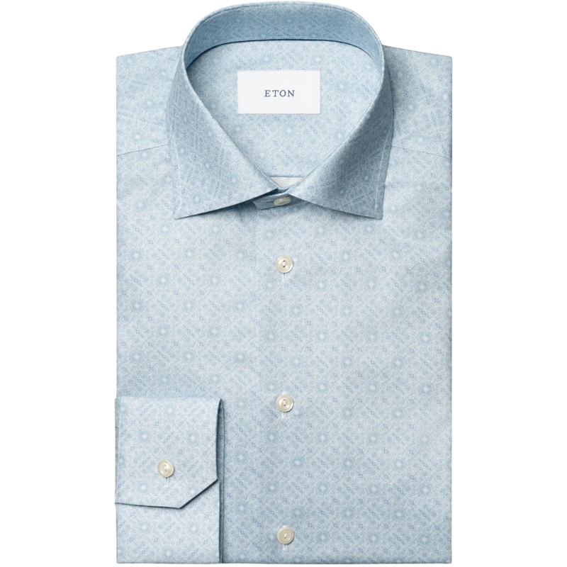 Eton Geometric Signature Twill Skjorte