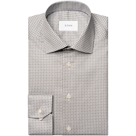 Eton Micro Print Signature Twill Contemporary Skjorte
