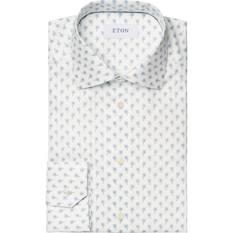 Eton Motif Signature Twill Slim Skjorte