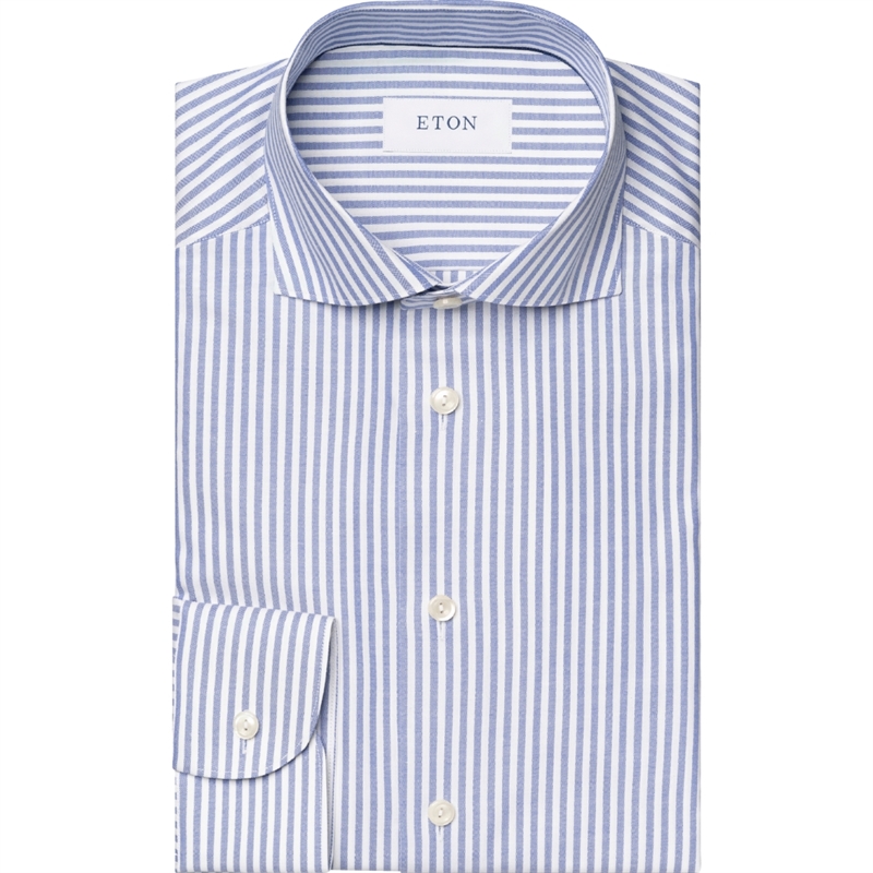 Eton Striped Signature Oxford Skjorte