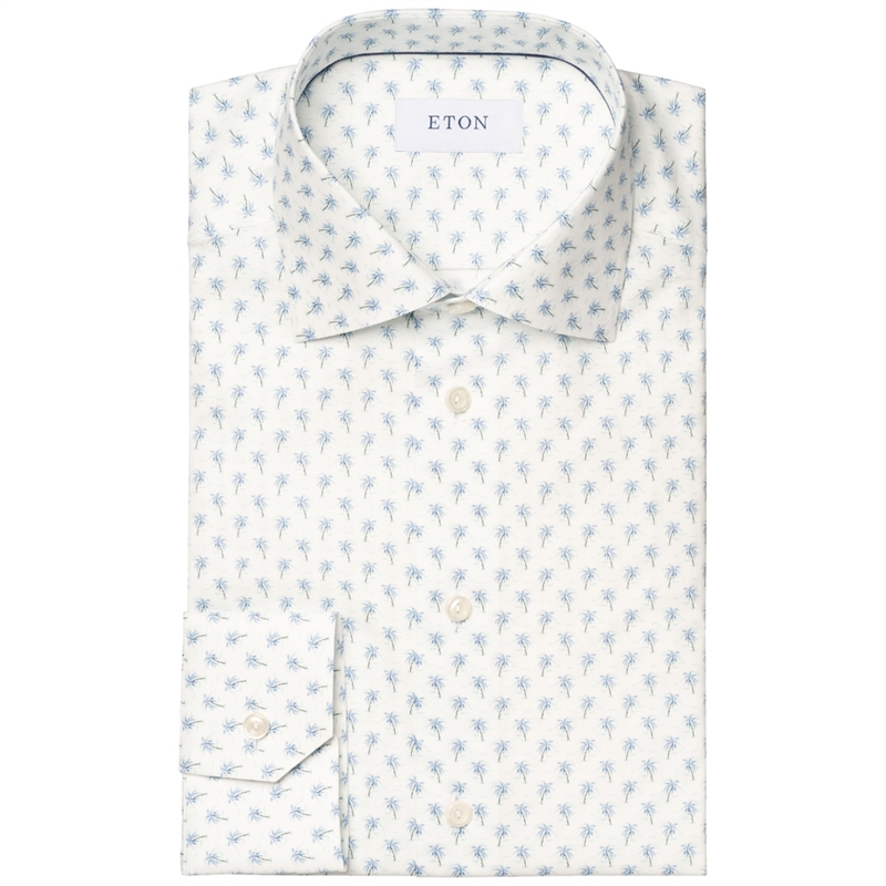 Eton Motif Signature Twill Contemporary Skjorte