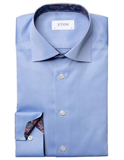Eton Signature Twill Skjorte - Blue | Coaststore
