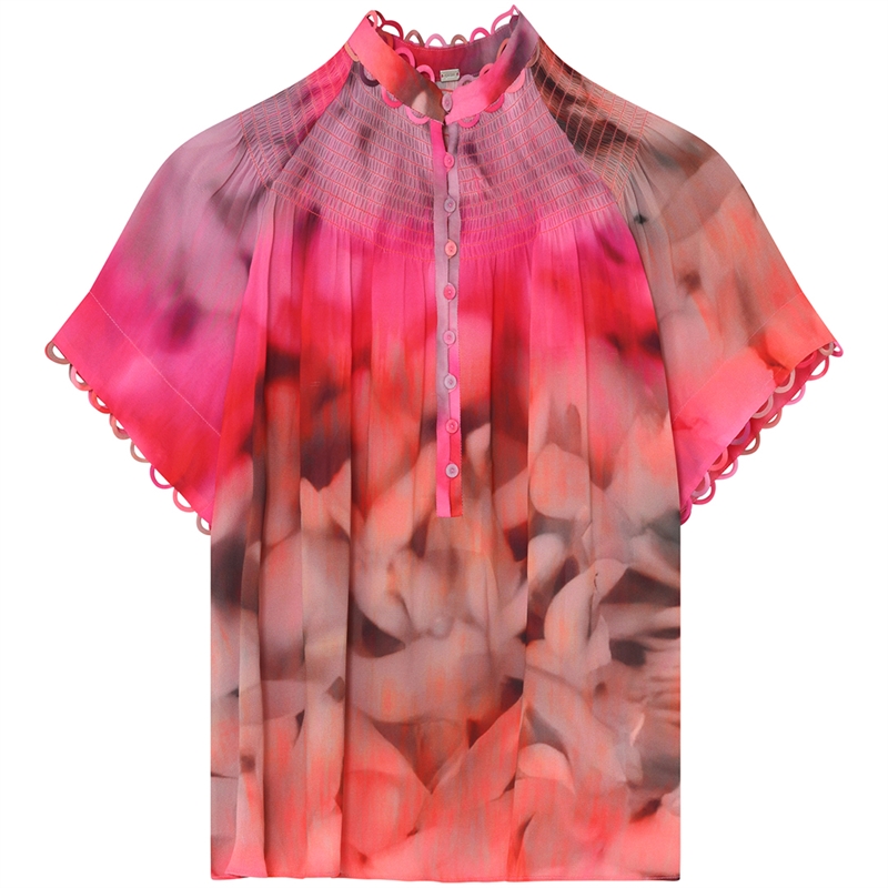Gustav Amber Chiffon Bluse