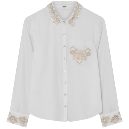 Gustav Carmen Embroidery Skjorte