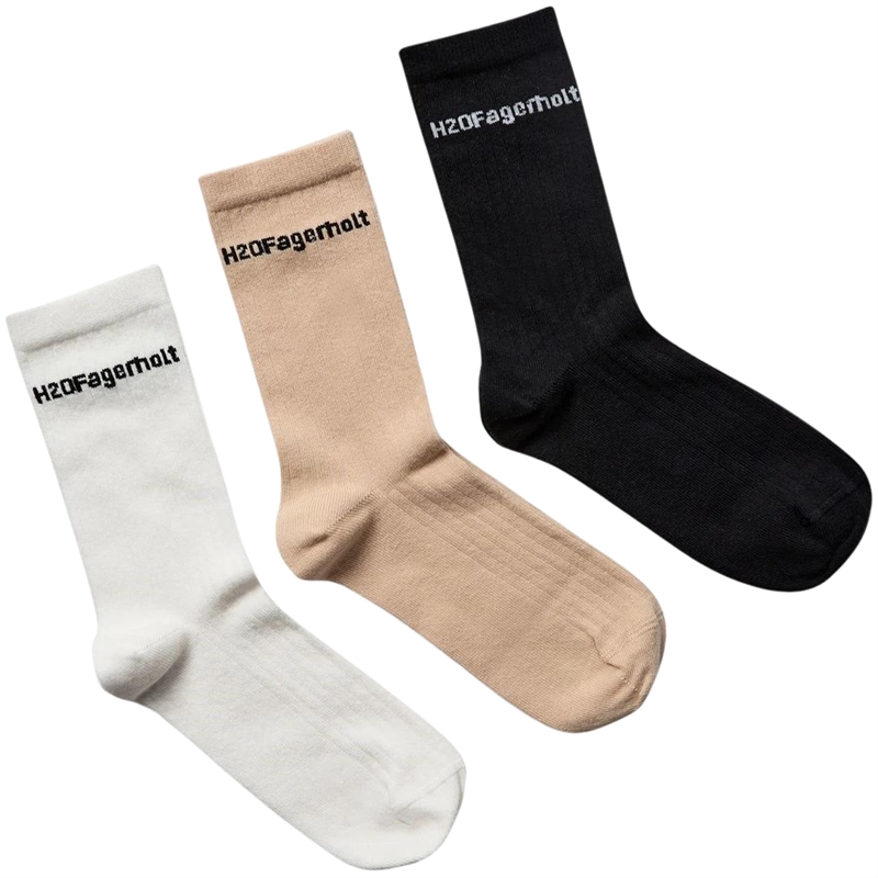 H2OFagerholt 3 Pk Rib Strømper