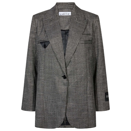 Haute L´amitié Black Silver Check Single Blazer 