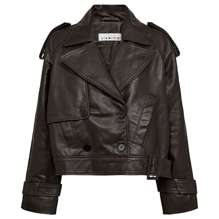 Haute L´amitié Leather Trench Jakke 