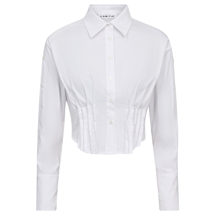 Haute L'amitie Bell Pleat Crop Skjorte 