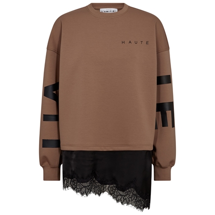 Haute L´amitié Maxi Split Lingerie Sweatshirt 