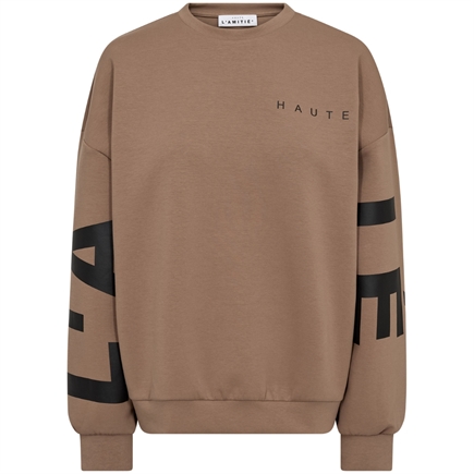 Haute L'amitié Maxi Split Logo Sweatshirt