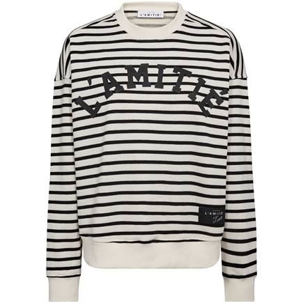 Haute L'amitié Stripe Logo Sweatshirt