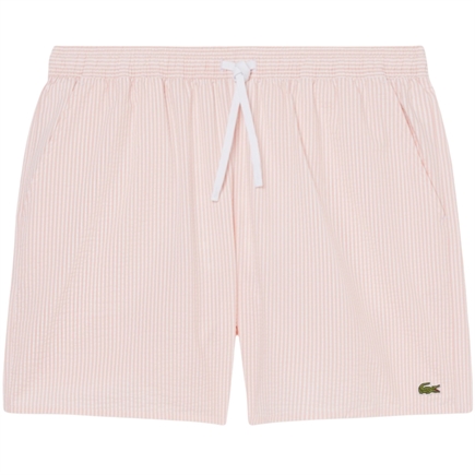 Lacoste Mid Length Striped Textured Badeshorts