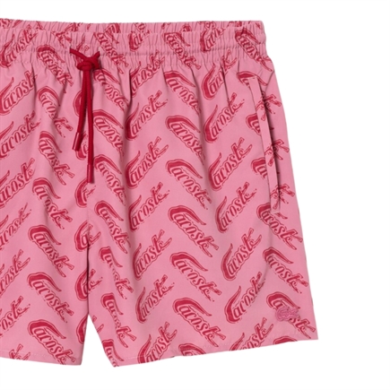 Lacoste Recycled Polyester Print Swim Trunks