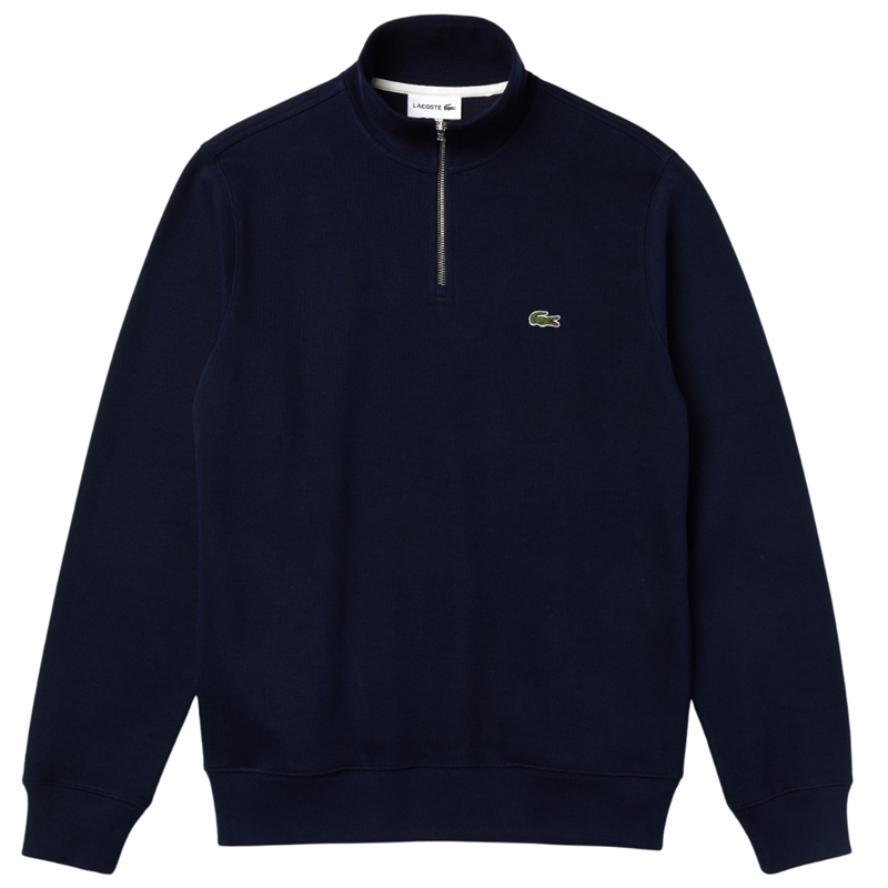 Lacoste Zip Stand-Up Collar Cotton Sweatshirt