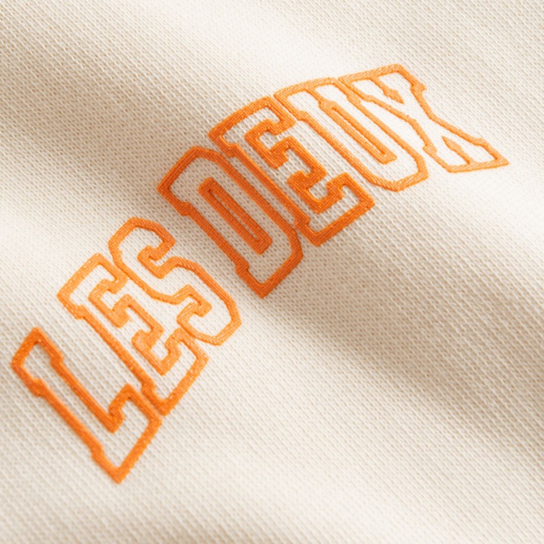 Les Deux Blake Sweatshirt Ivory Dusty Orange Coast