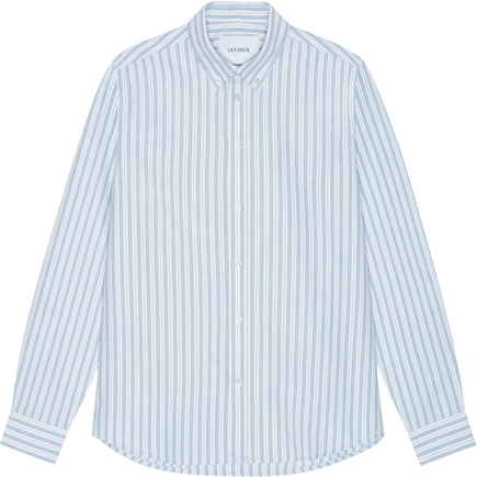 Les Deux Konrad Striped Oxford Skjorte