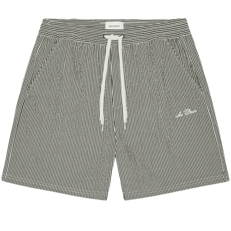 Les Deux Stan Stripe Seersucker Badeshorts