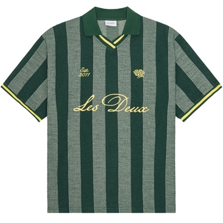 Les Deux Stripe Jacquard Football Jersey T-shirt