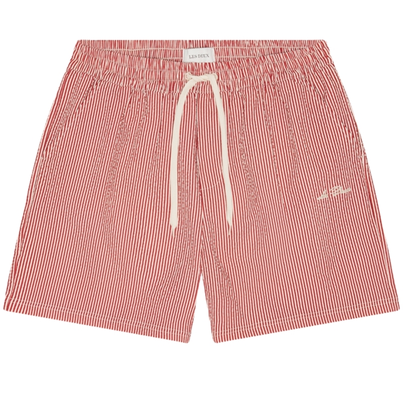 Les Deux Stripe Seersucker Badeshorts