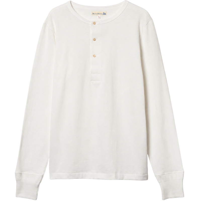 Merz B Schwanen Mid-Century Machine Refined Fit LS Henley T-shirt