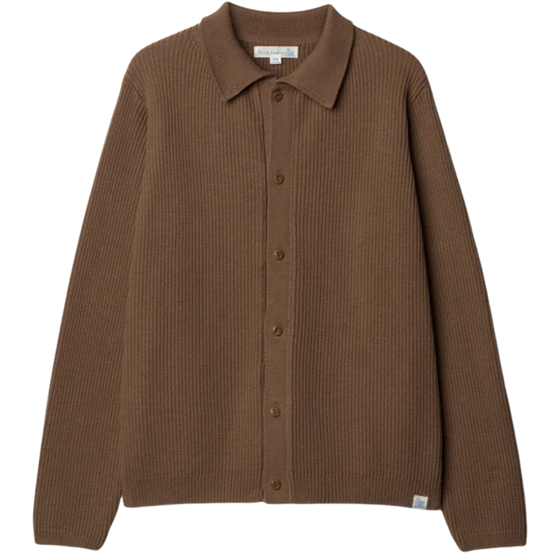 Merz B. Schwanen Ribbed Cotton Long Sleeve Skjorte