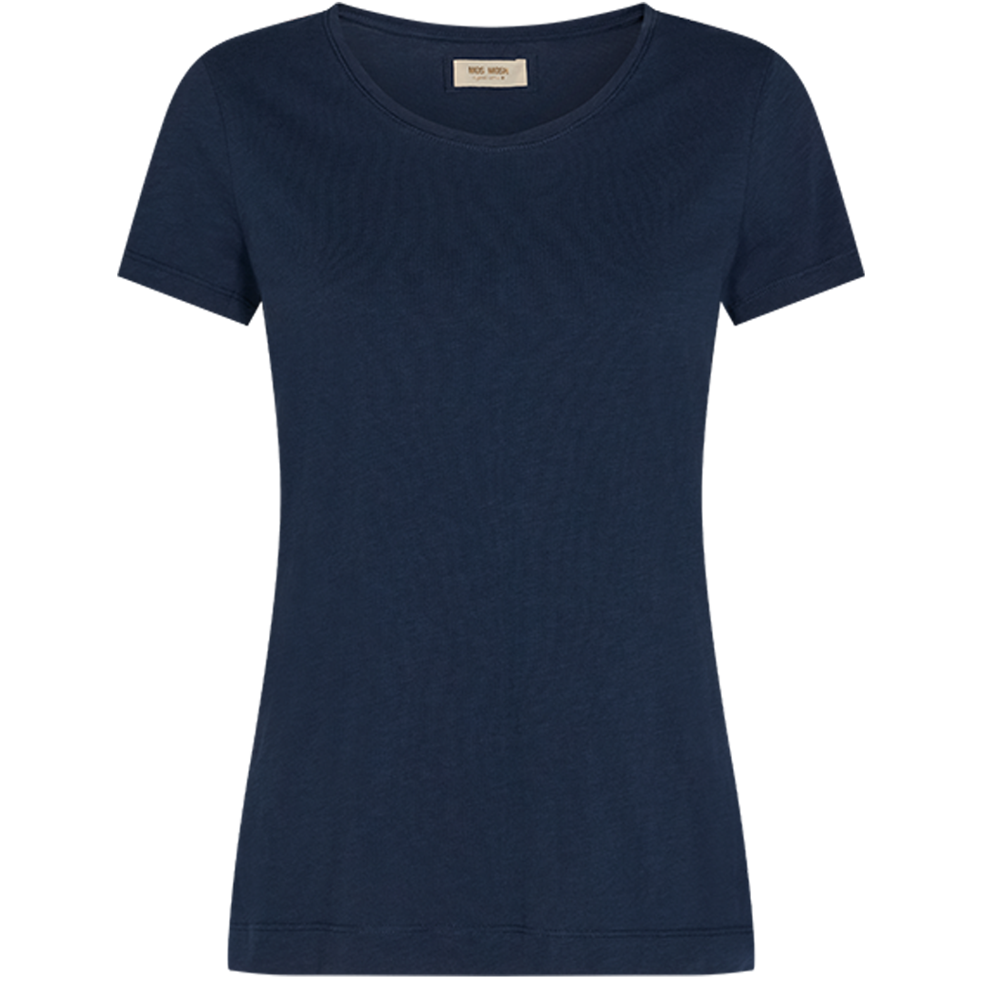 Organic Rib Ss T-Shirt Navy Blue main image 0