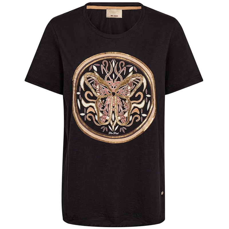 Mos Mosh Fiona O-SS Embroidery T-shirt