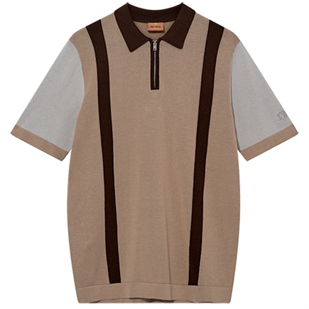 Mos Mosh Gallery Justin Zip SS Knit Polo T-shirt