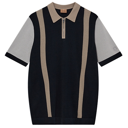 Mos Mosh Gallery Justin Zip SS Knit Polo T-shirt